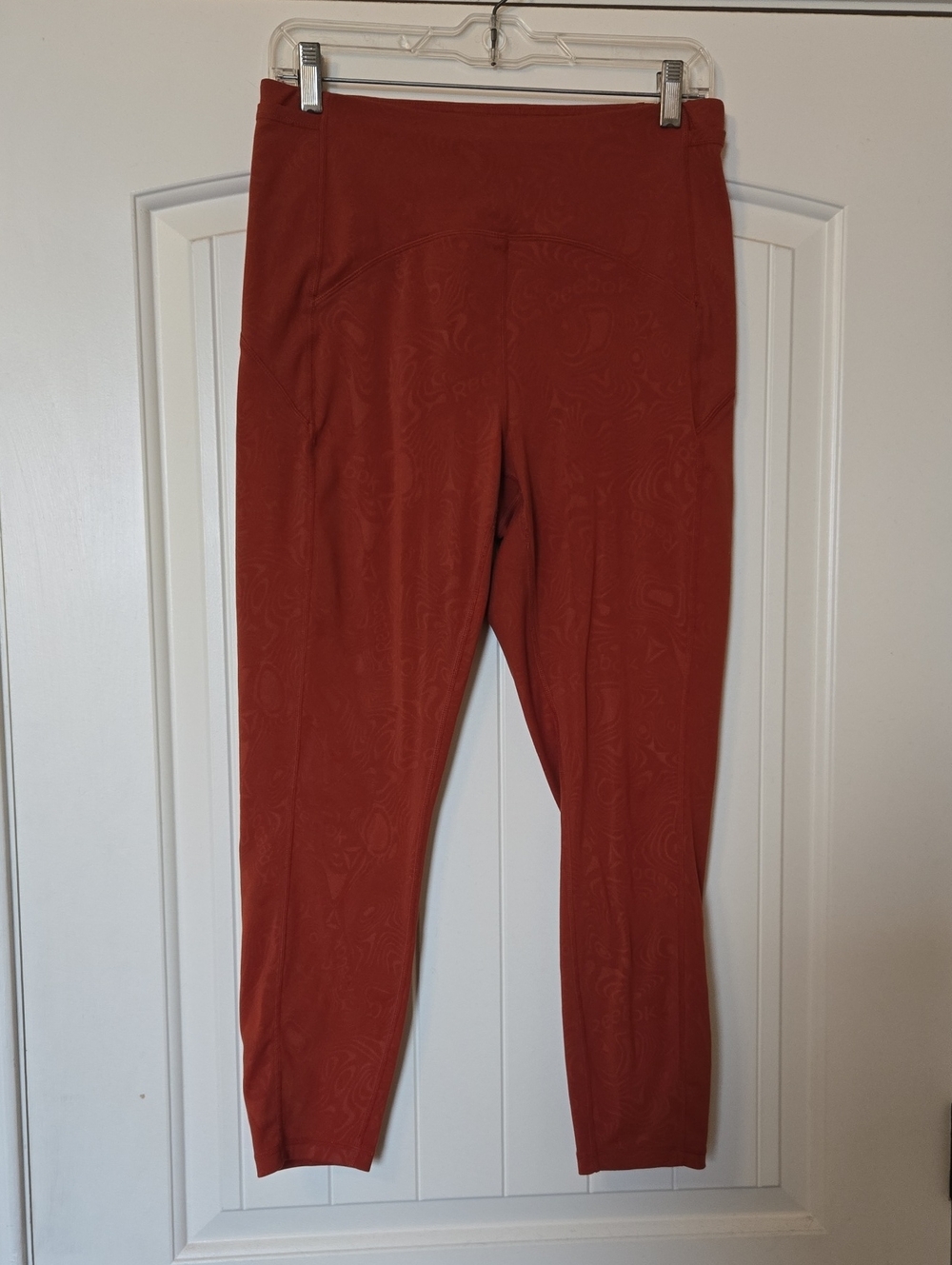 Reebok Women’s High-Rise Rusty Orange Leggings